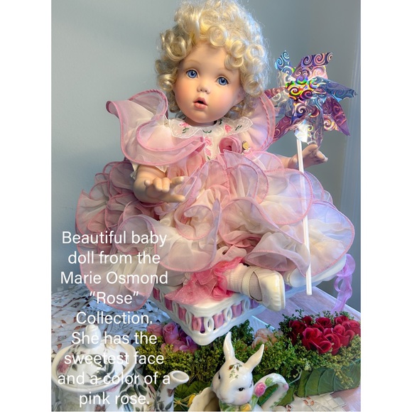Marie Osmond’s Rose porcelain doll, “Child’s Play Rose”. She is a tottler. - Picture 2 of 10